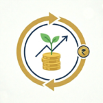 How to start SIP in India illustration showing seedling growing from coins